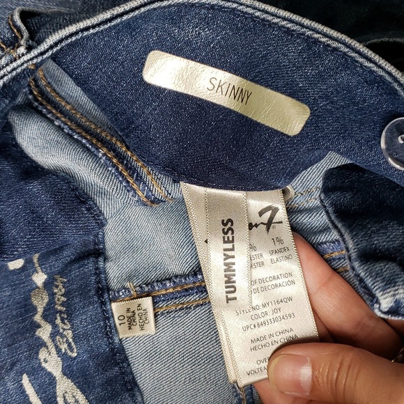 Seven7 Womens Tummyless Skinny Stretch High Rise Jeans Size 10 Comfort Dark Wash - Picture 7 of 16